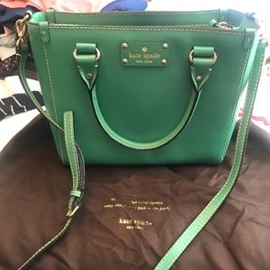 Gently used Emerald green Kate Spade tote